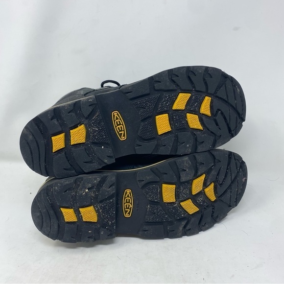 Keen Men’s 7 Black Tacoma Steel Toe Black Work Ankle Boots - Picture 4 of 7